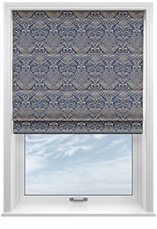Hathaway, Indigo - Twist&Fit Roman Blind